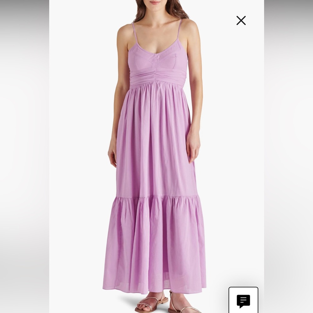 Steve Madden Ophra Ruffle Hem Poplin Maxi Sundress